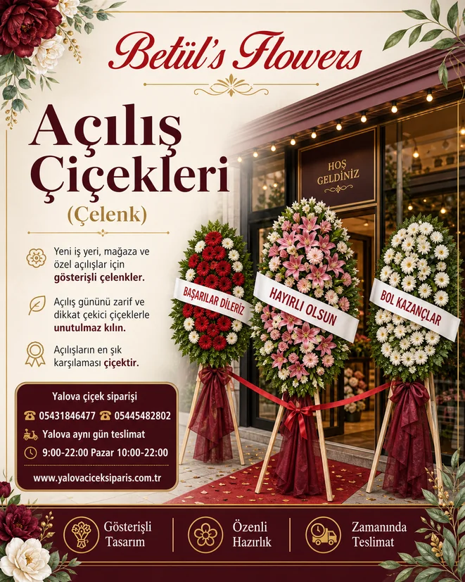 Yalova’da Yeni İş Açılışı İçin Çelenk Önerileri