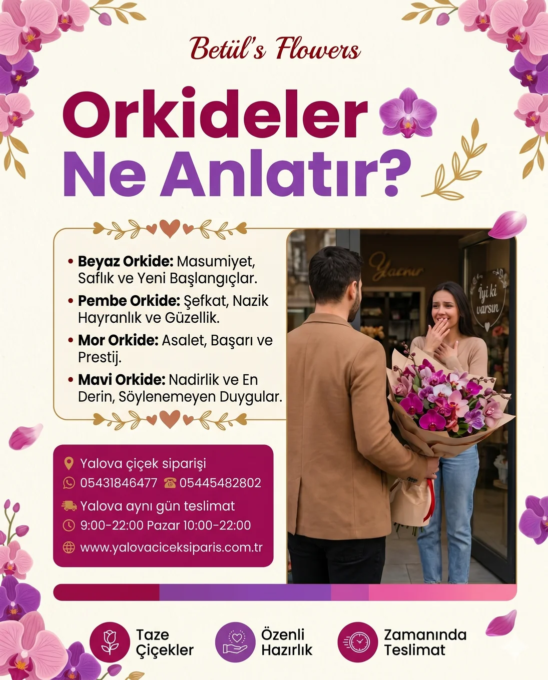 Yalova’da Orkide Siparişi Neden En Zarif Hediyelerden Biridir?